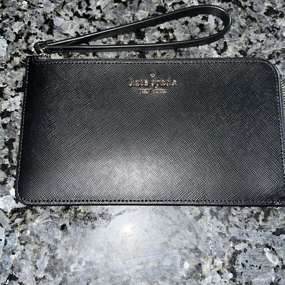 Kate Spade Black Wristlet Wallet - Choose 1 - Pebbled OR Saffiano Leather 🌹🌹 - Picture 6 of 10